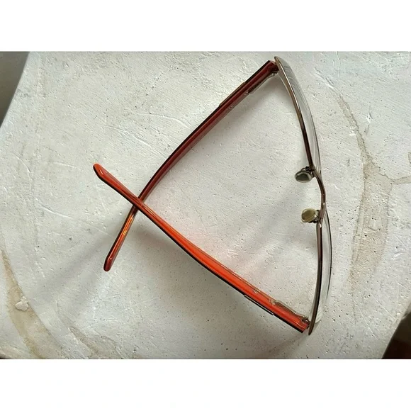 Fendi Womens Eye Glasses Frames Used good Condition Orange Brown - Picture 2 of 16